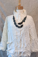 Carolina ivory Gray Wood Bead Necklace