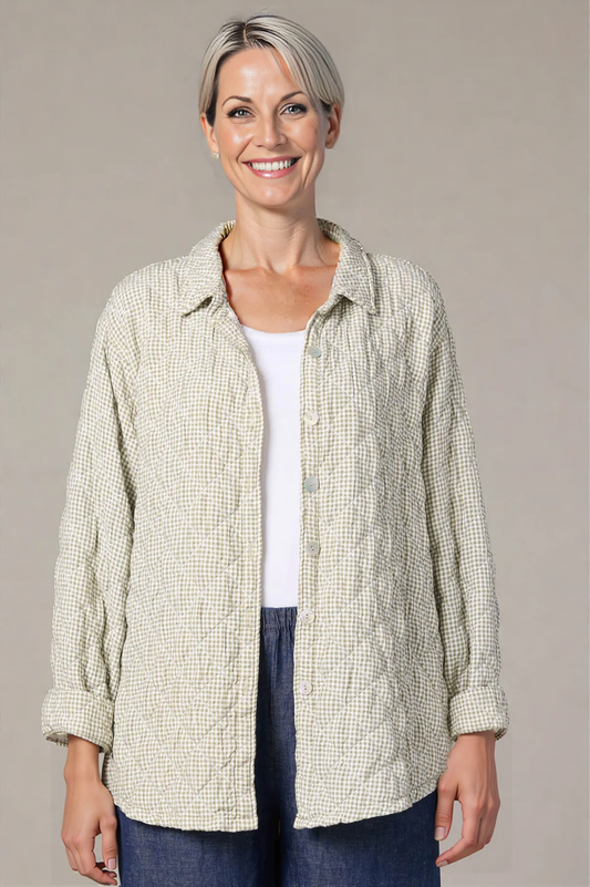 Cut Loose Crinkle Check Big Shirt Jacket Spring 2026- Special Order