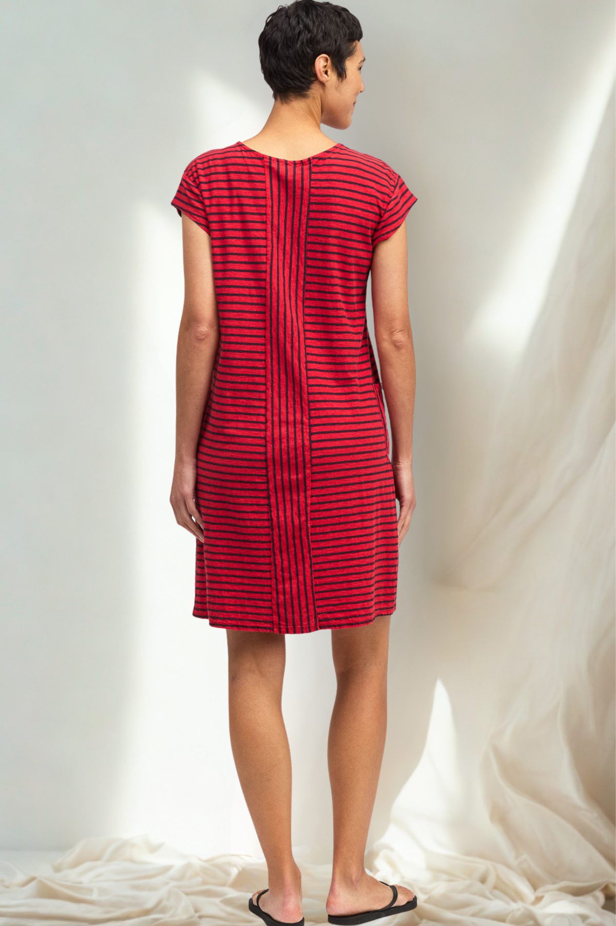 Cut Loose Navy Stripe T-Shirt Dress Summer 