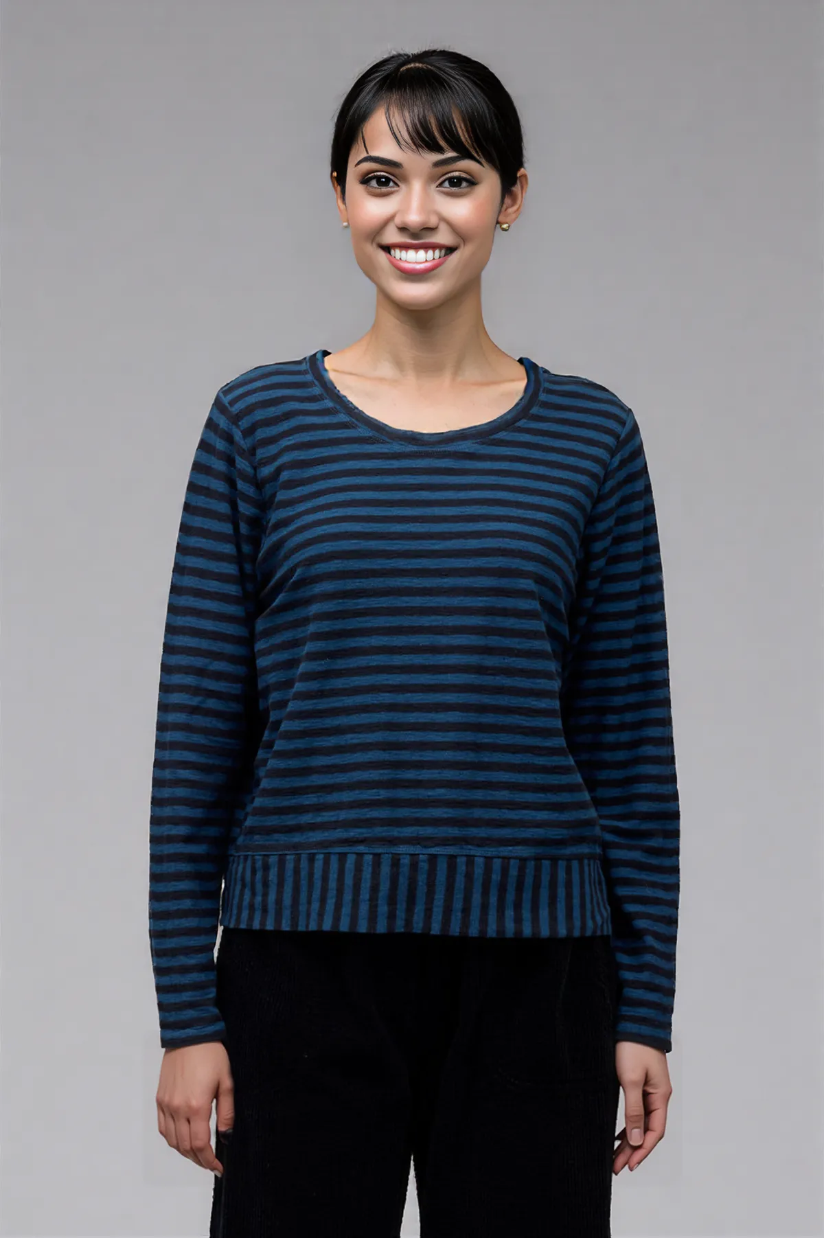 Cut Loose Black Stripe Cropped Top Fall 2025-Special Order