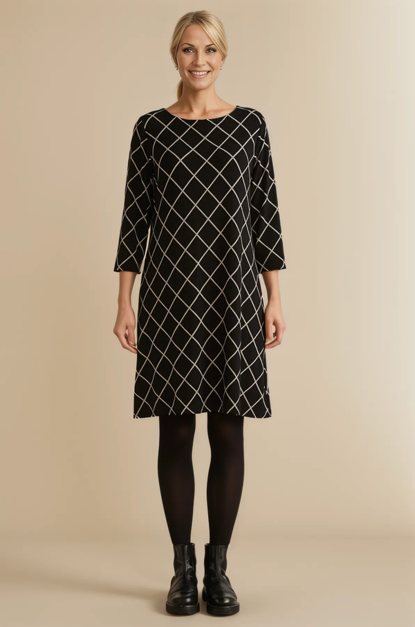 Cut Loose Fall Diamond Boatneck Dress Fall 2024- Special Order