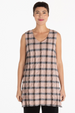 Cut Loose Crinkle Plaid Flowy Tank Fall 2023- Special Order