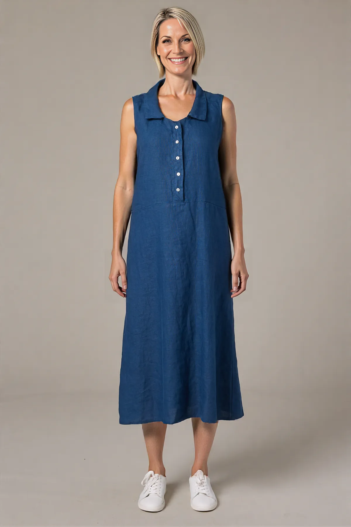 Cut Loose Solid Linen Collared Dress Spring 2026- Special Order - thread to cloth