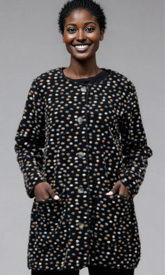 Cut Loose Pebbled Boiled Wool Hooded Easy Coat Fall 2025-Special order