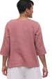 Tulip Clothing Adeline Gauze Pullover Top in Rose