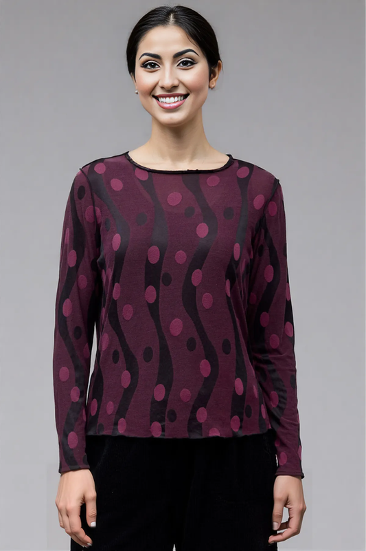 Cut Loose Dot Jacquard Pearl Edge Tee Fall 2025-Special Order