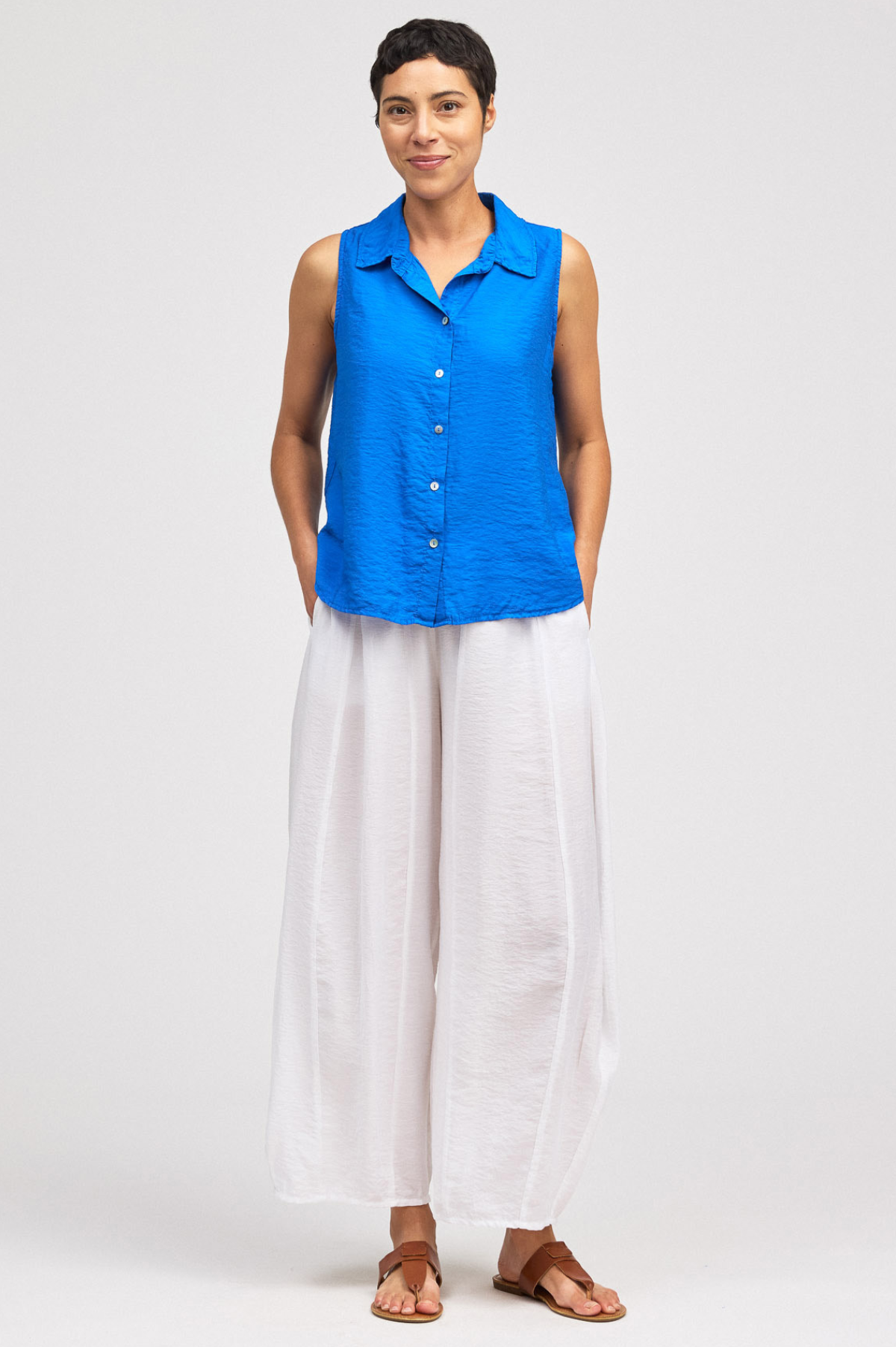 Cut Loose Rayon Parachute Sleeveless Shirt Summer 2026- Special Order - thread to cloth