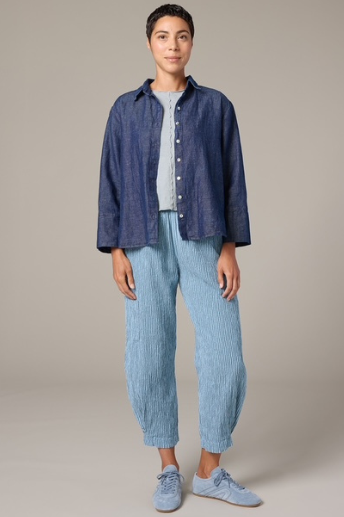 cut loose cotton jersey tank top