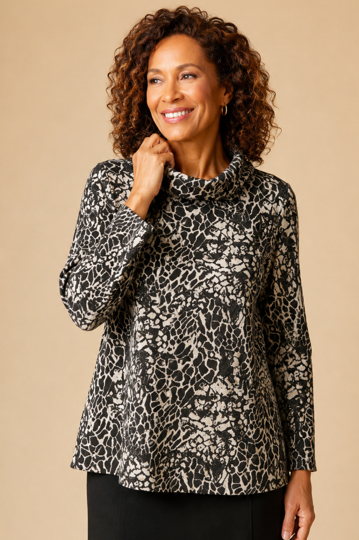 Habitat Clothing Spot On Cowl Pullover