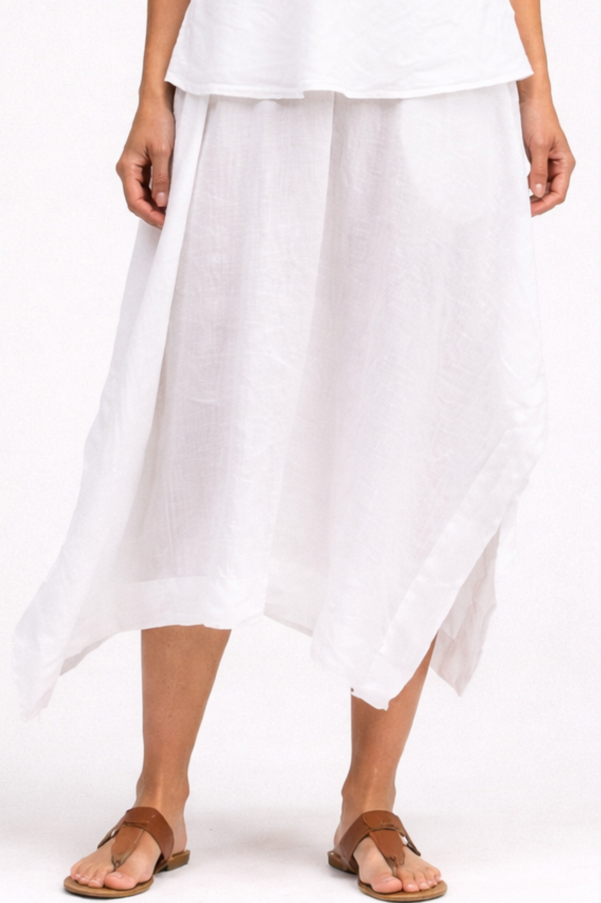Cut Loose Hanky Linen Side Slit Skirt Summer 2026- Special Order