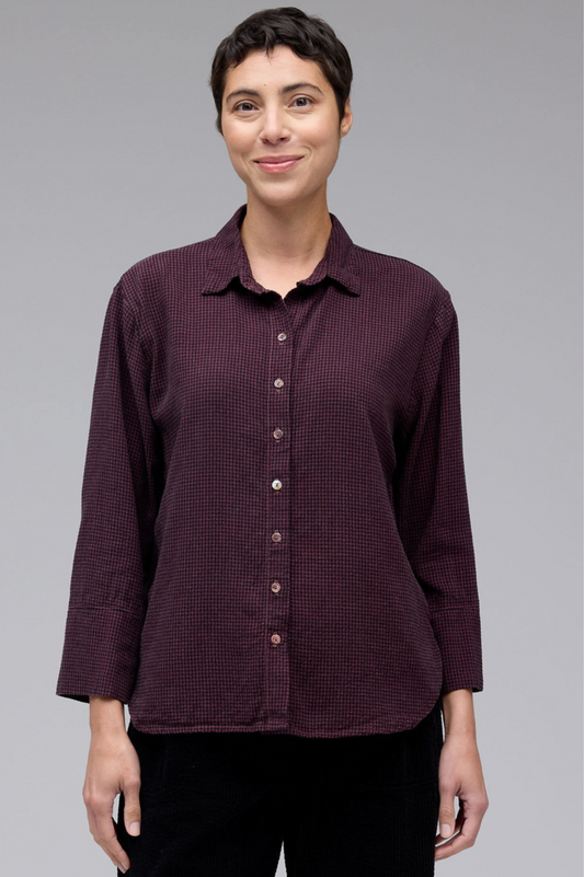 Cut Loose Fall Mini Check Crop Easy Shirt Fall 2025-Special Order