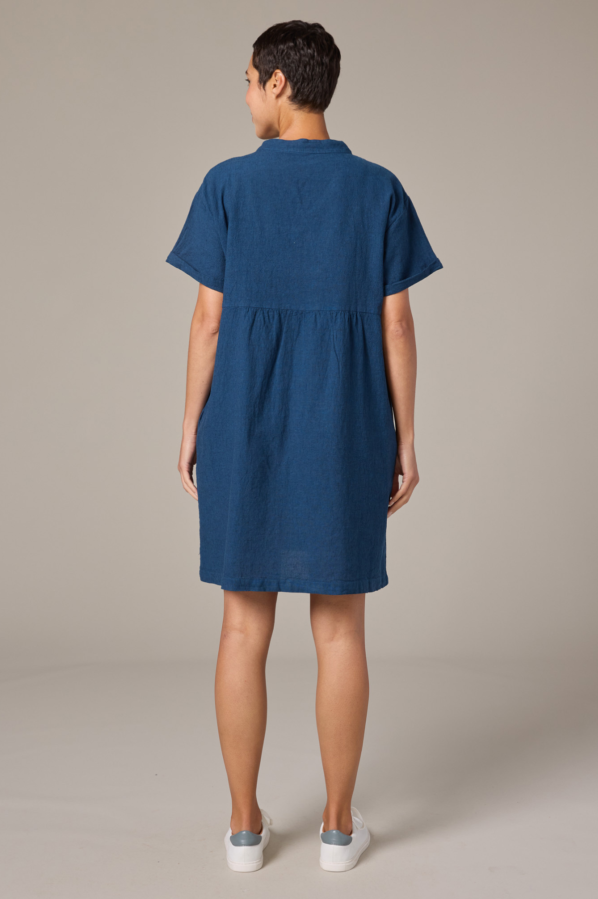 Cut Loose Crosshatch Linen Cotton Relaxed Cap Sleeve Dress Spring 2026