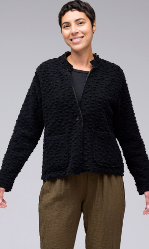 Cut Loose Pebbled Boiled Wool Crop Aline Jacket Fall 2025-Special order