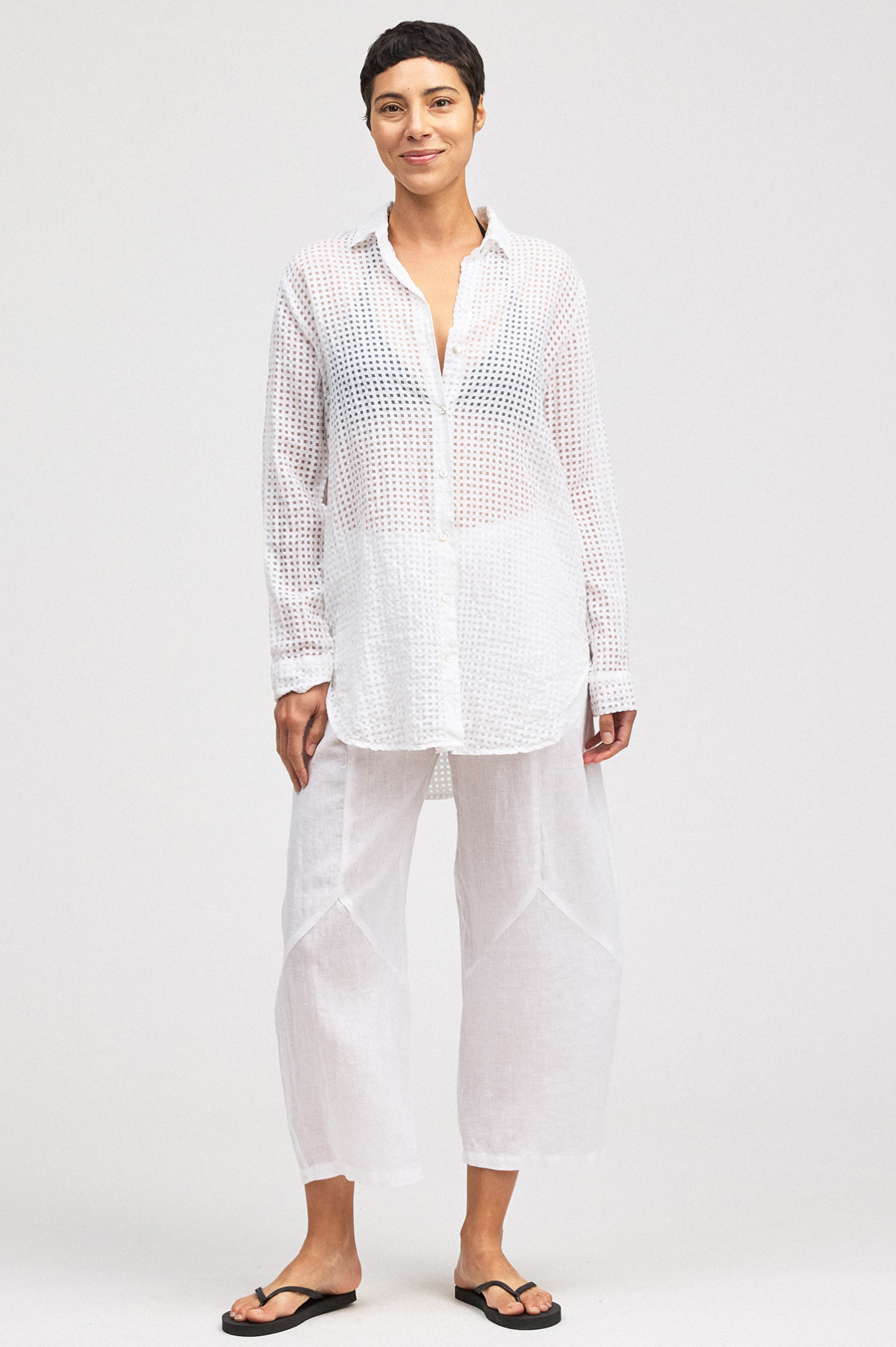 Cut Loose Check Burnout Aline Shirt Summer 2026- Special Order - thread to cloth