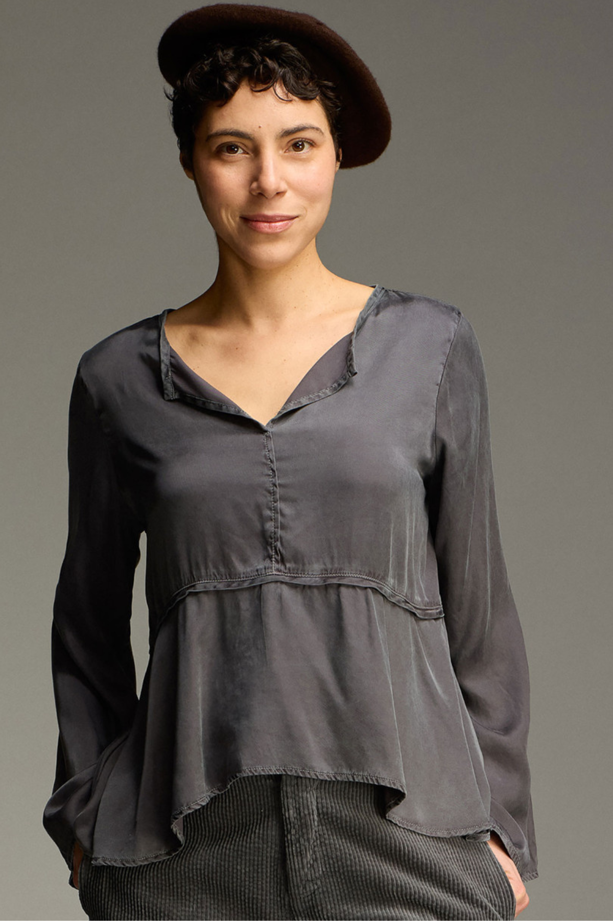 Cut Loose Vintage Satin Raw Edge Pullover Fall 2026- Special Order