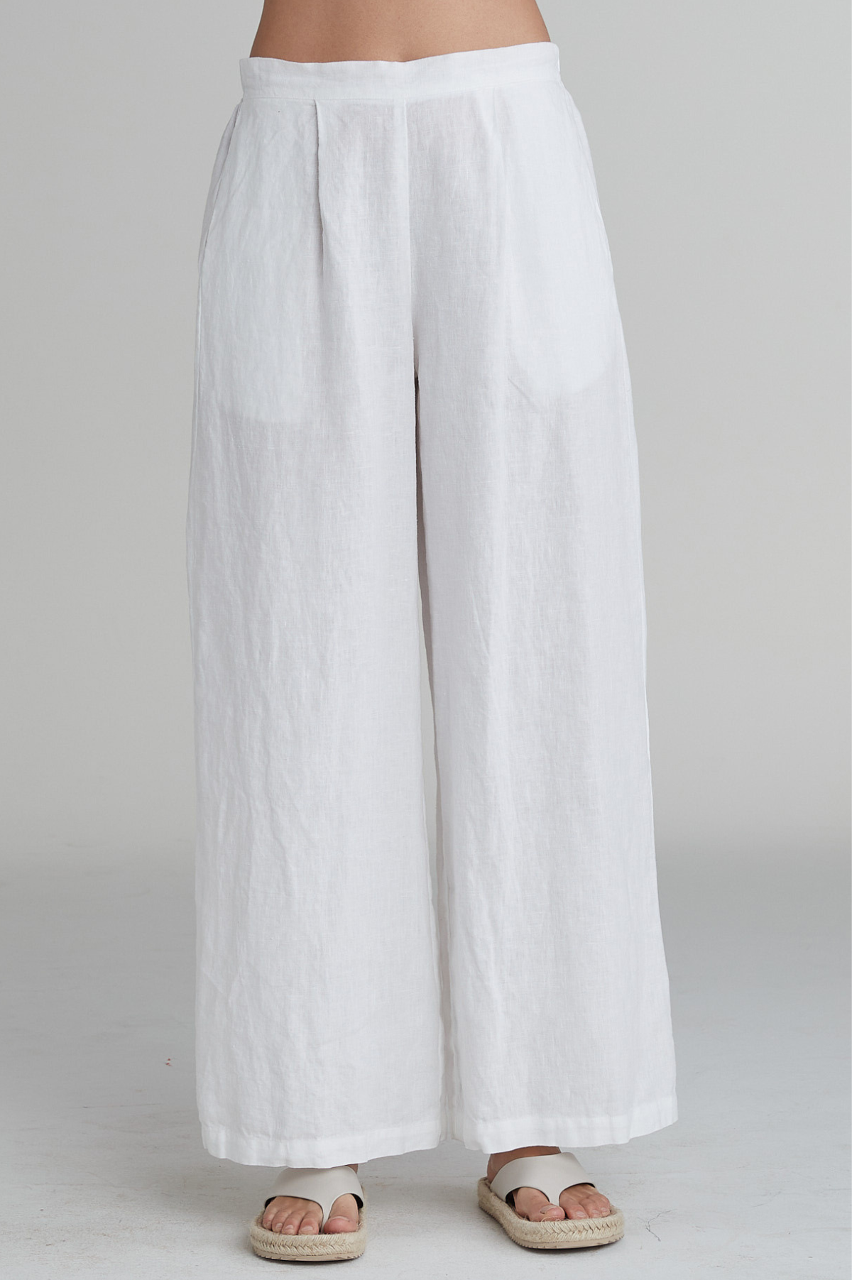 Cut Loose Solid Linen Wide Leg Pant Spring 2025- Special Order