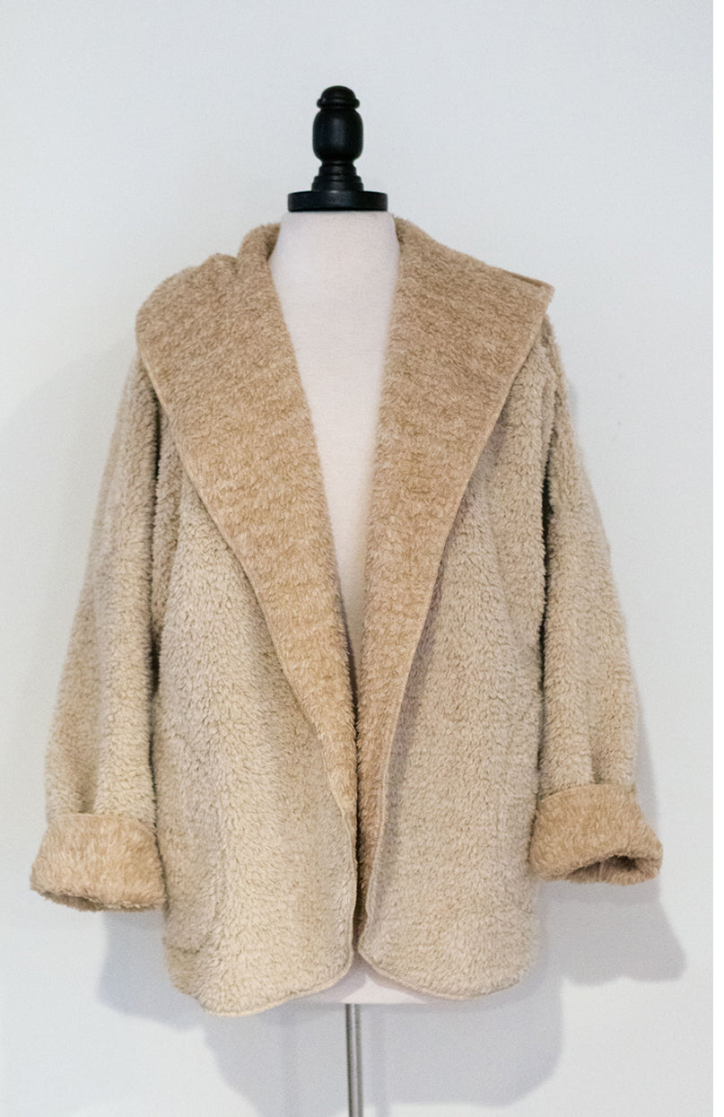 Vine Street Shawl Melange Jacket-Cream