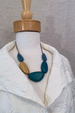 Erynn Blue Wood Bead Necklace