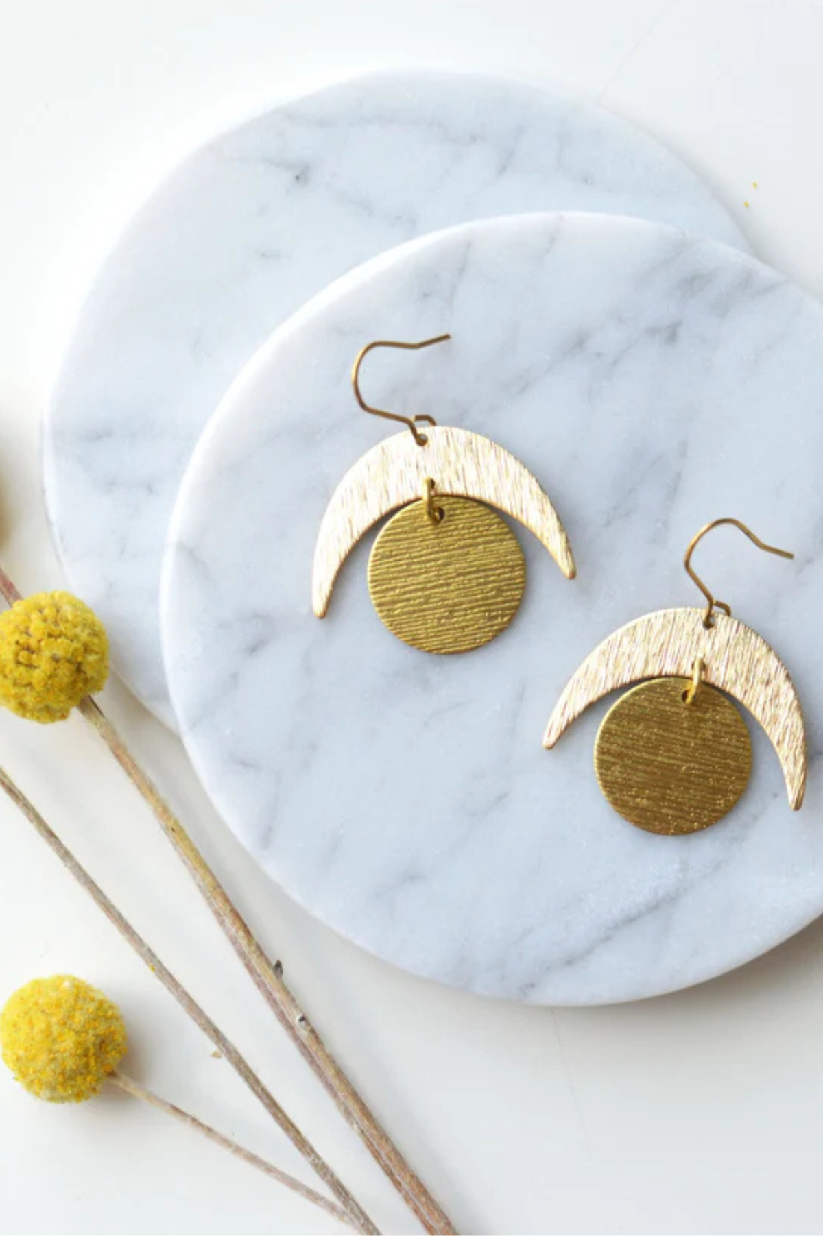 Crested Moon Earrings