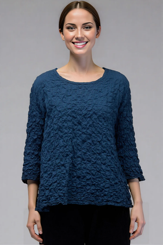 Cut Loose Crinkle Mini Plaid Aline Top Fall 2025-Special Order