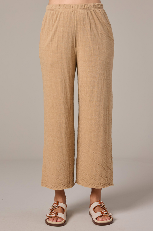 Cut Loose Grey Stripe Doublecloth Raw Hem Barrel Pant Spring 2026- Special Order