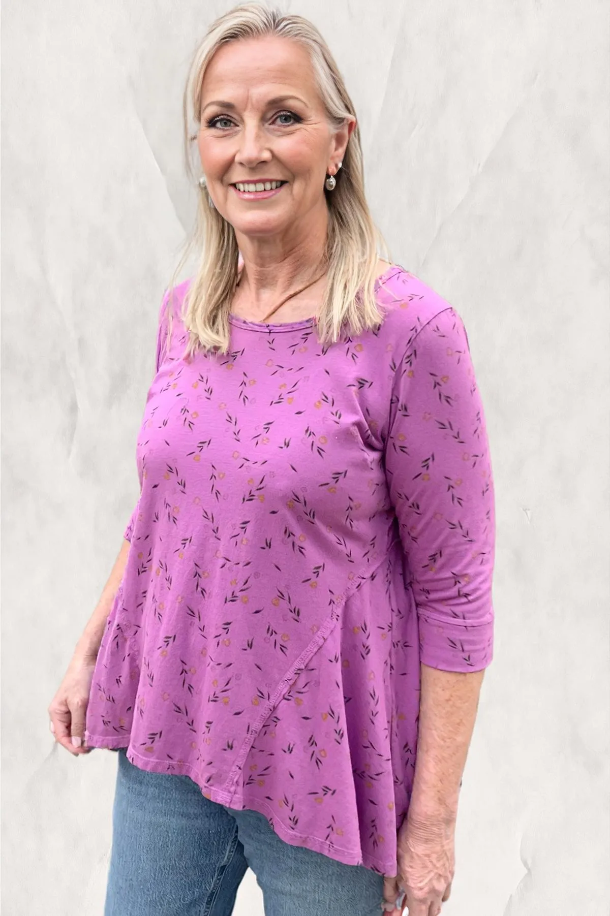 Color Me Cotton Floral Tunic by CMC Click