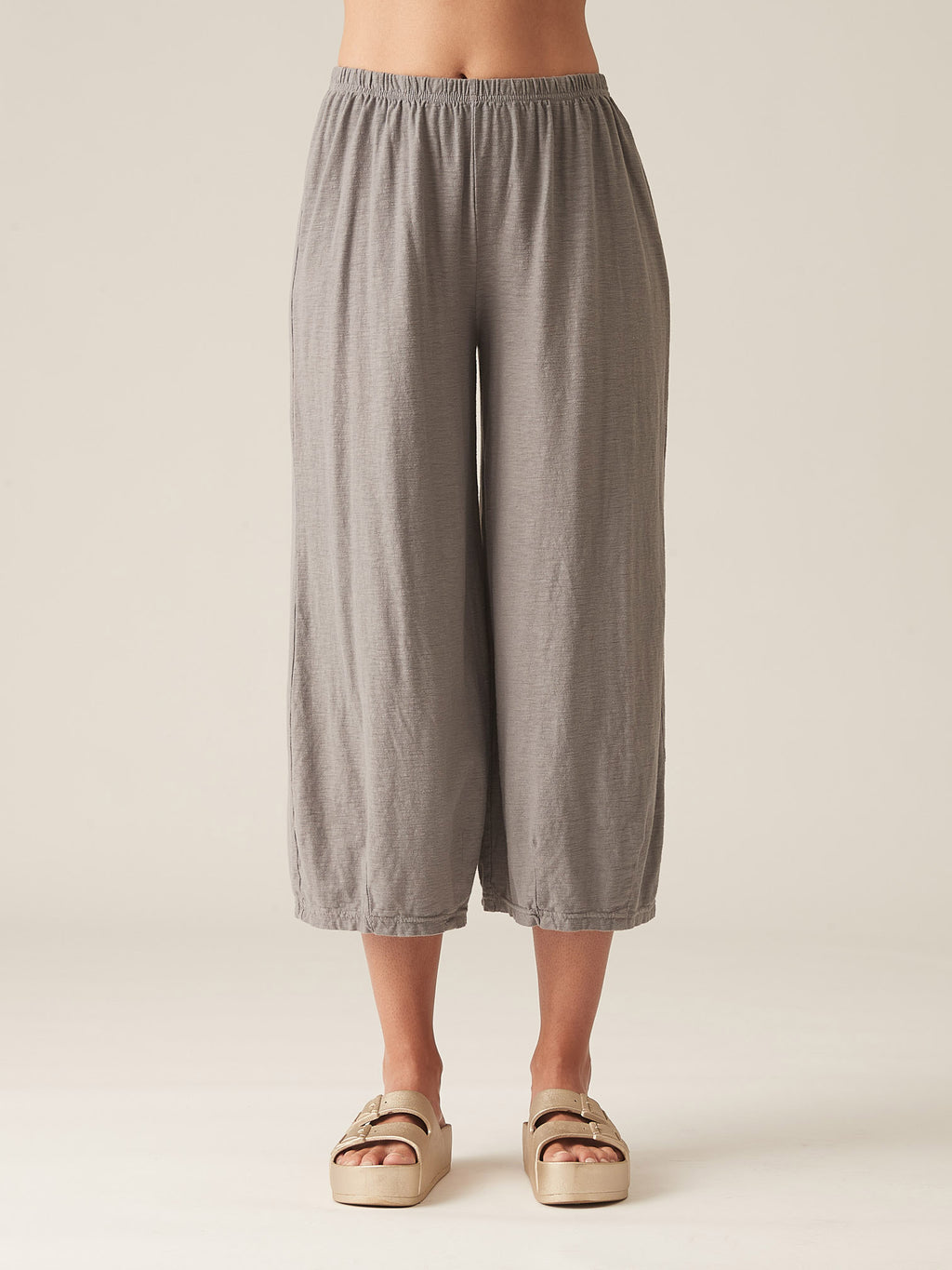 Cut Loose Linen Cotton Jersey Cropped Pant w/Darts Spring 2024-Special Order
