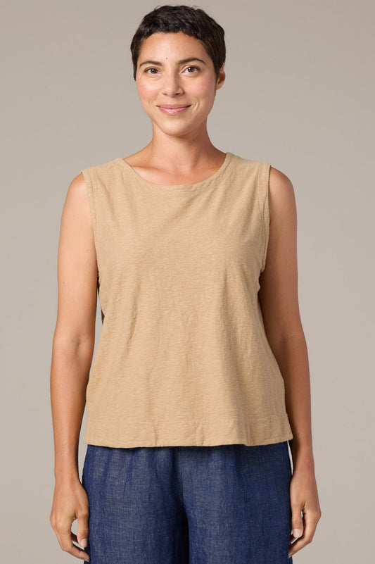 linen cotton jersey shell by cut loose