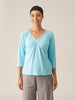 Cut Loose Linen Cotton Jersey Tuck Front Top Spring 2024-Special Order