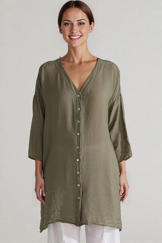 Cut Loose Rayon Parachute Tunic Shirt Summer 2025-Special Order