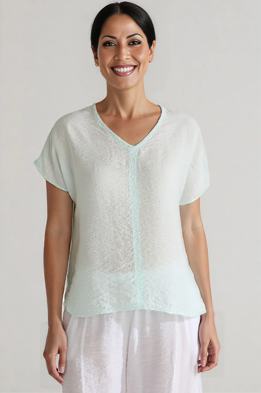 Cut Loose Rayon Parachute V-Neck Popover Summer 2025-Special Order