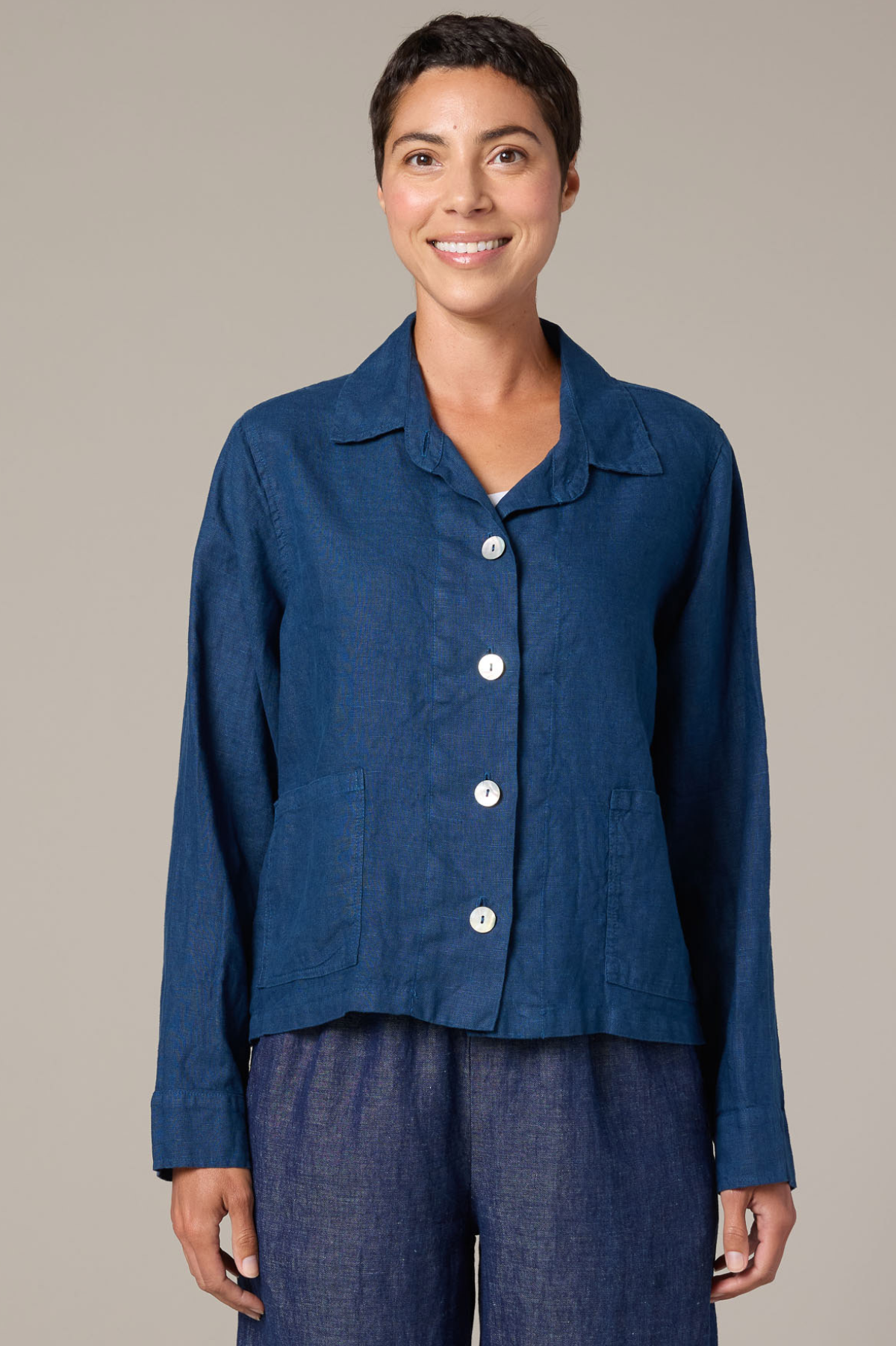 Cut Loose Solid Linen Cropped Jacket Spring 2026- Special Order