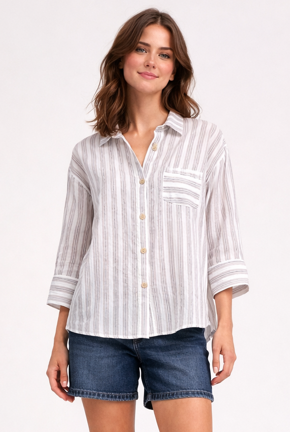 Escape by Habitat Seaport Marina Stripe Shirt