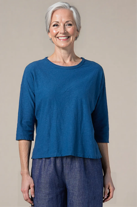 Cut Loose Linen Cotton Jersey Drop Shoulder Tee Spring 2026- Special Order