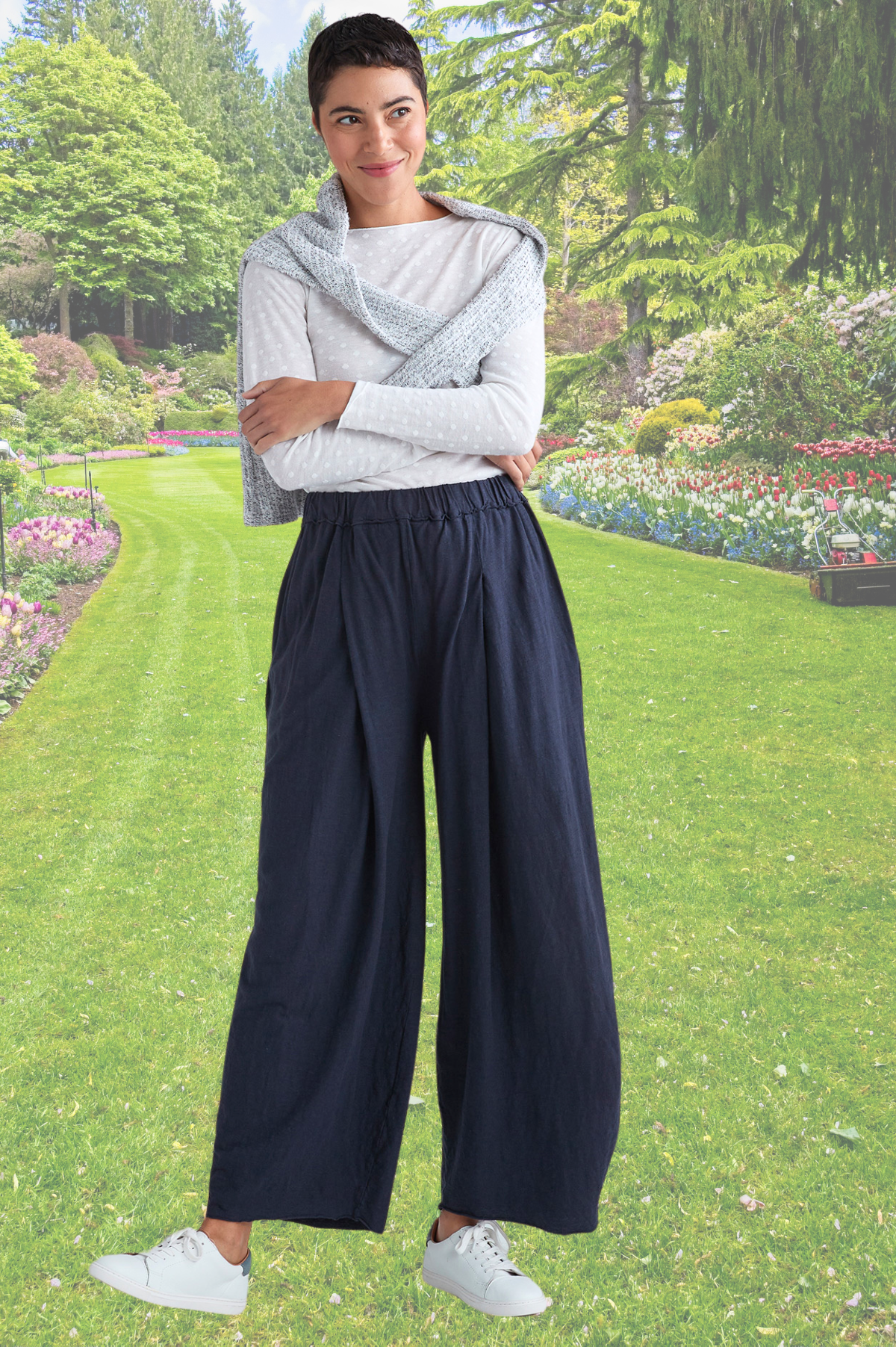 Cut Loose Solid Linen Wide Leg Pant Spring 2025- Special Order