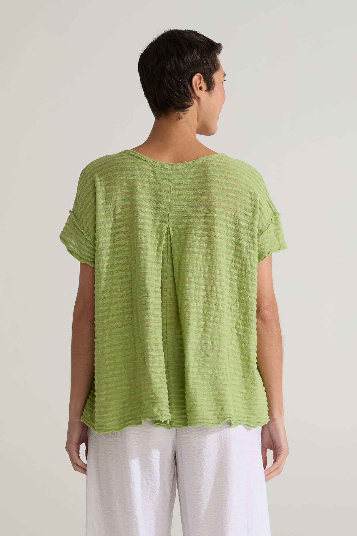 Cut Loose Vintage Stripe Raw Edge Aline Tee Summer 2025- Special Order