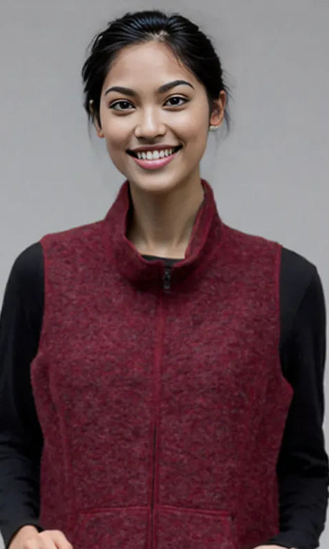 Cut Loose Clothing Boiled Wool Zip Front Vest Fall 2025-Special order