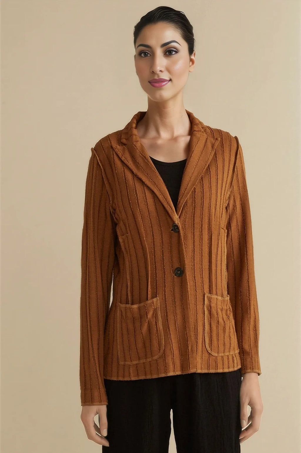 Cut Loose Fall Frayed Stripe Fitted Blazer Fall 2024- Special Order