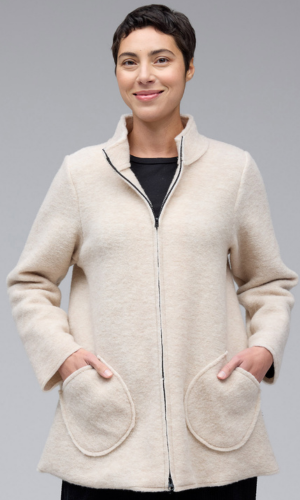 Cut Loose Clothing Boiled Wool Zip Swing Jacket Fall 2025-Special order