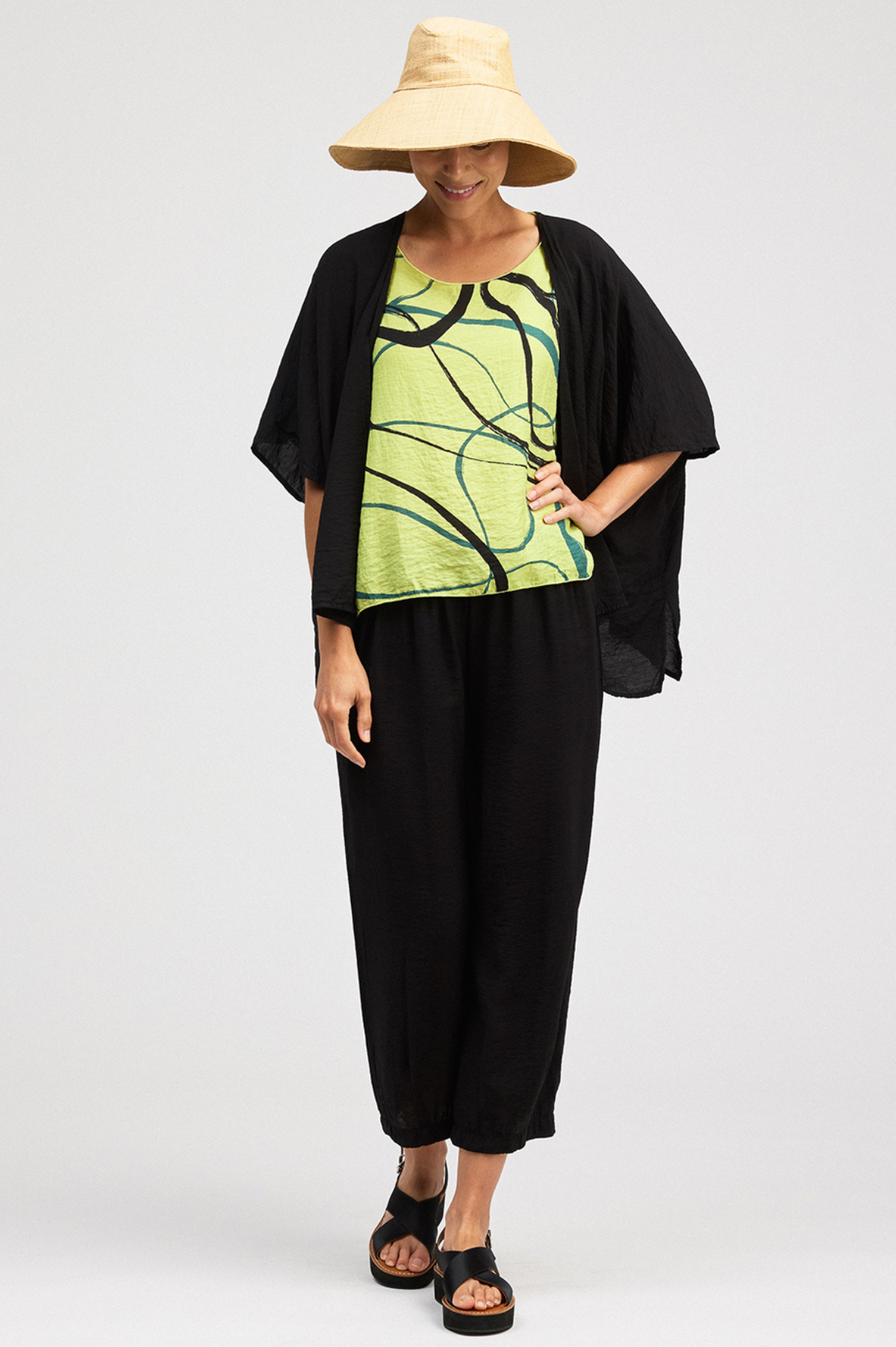 Cut Loose Rayon Parachute Cropped Pant w/Darts Summer 2026- Special Order - thread to cloth