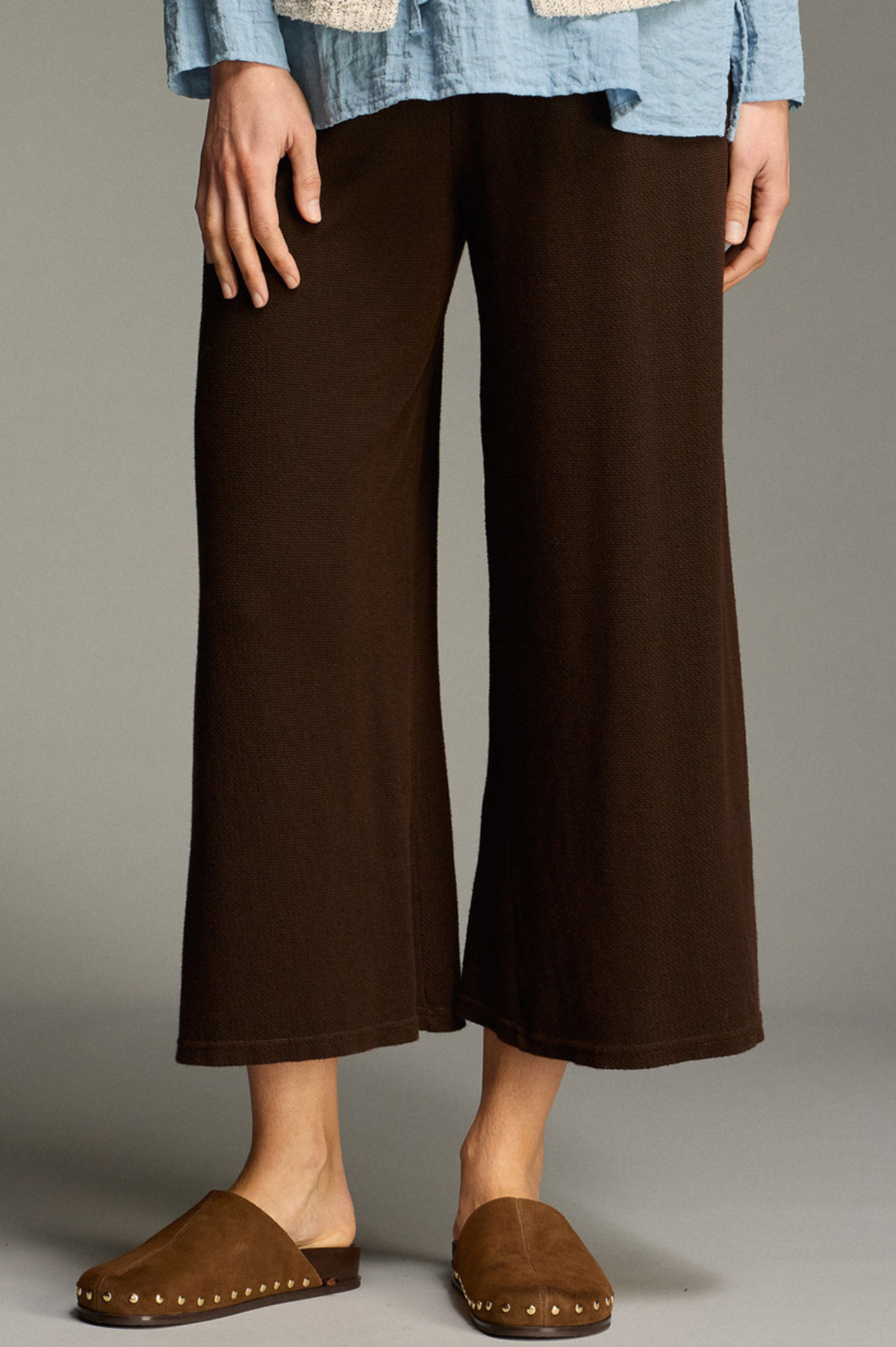 Cut Loose Marled Sweater Knit Cropped Pant Fall 2026- Special Order