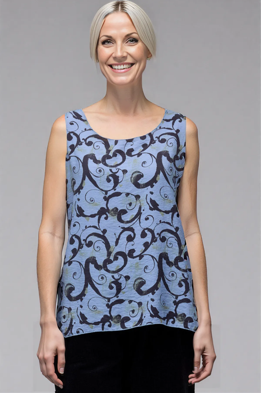 Cut Loose Swirl Longer Layering Tank Fall 2025-Special Order