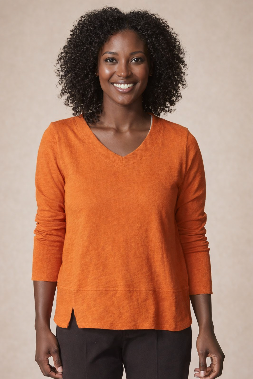 Habitat Clothing Cotton Pebble Seamed Log Sleeve Tee