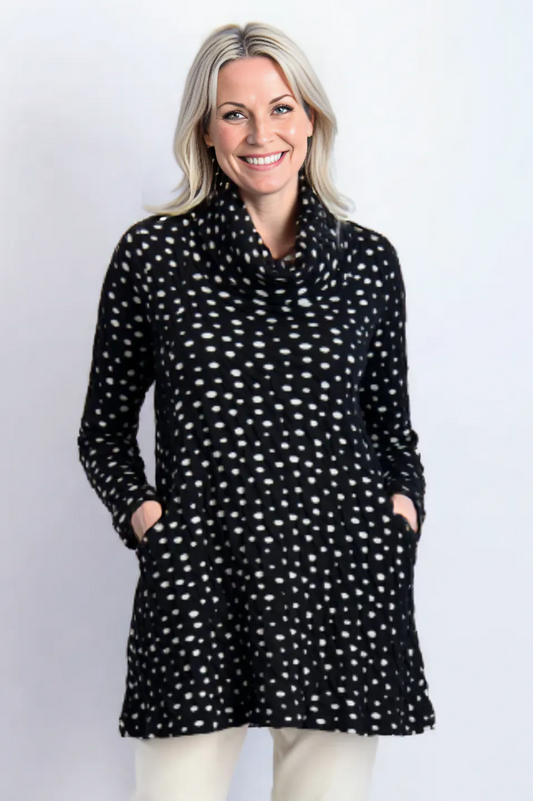 Komil Thira Spot Cowl Tunic