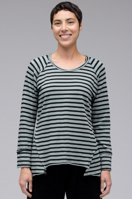 Cut Loose Black Stripe Fleece Gore Top Fall 2025-Special Order