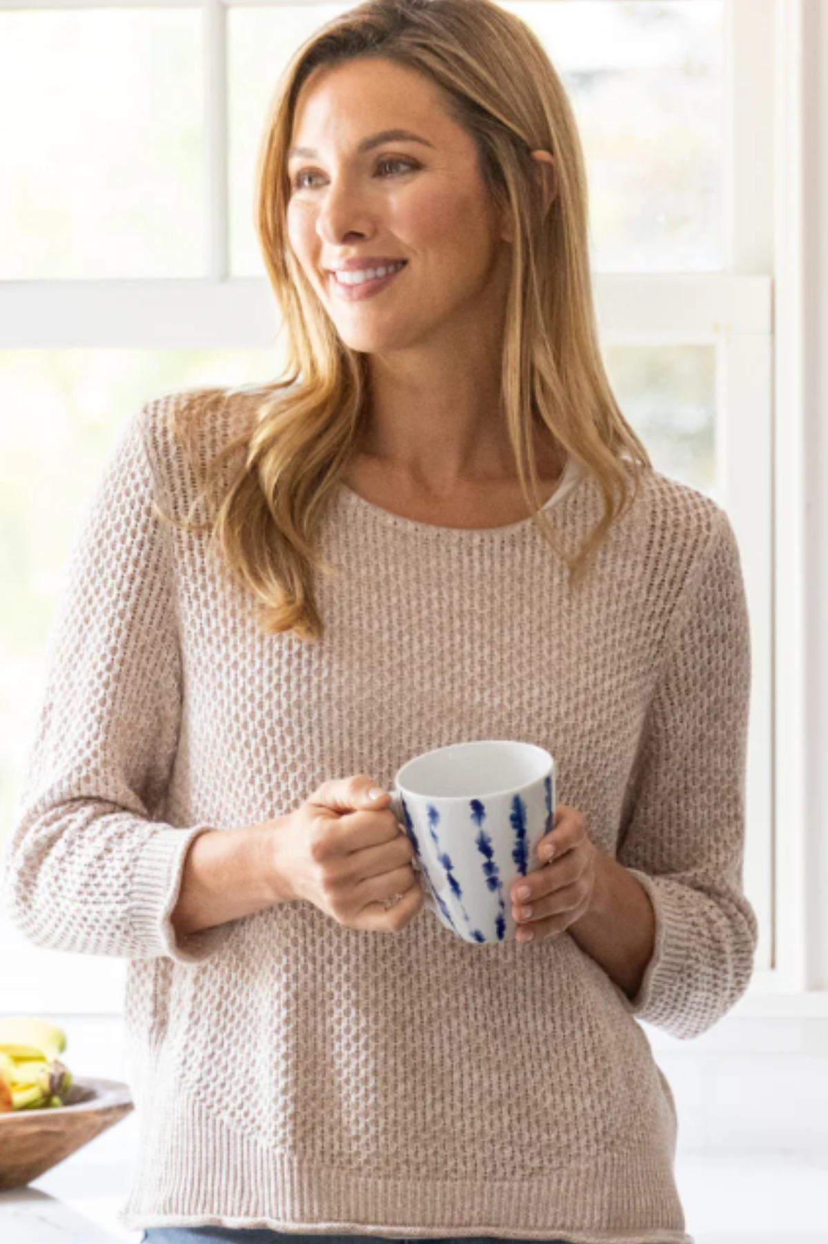 Escape by Habitat Coast Croochet Pullover Sweater -Willow