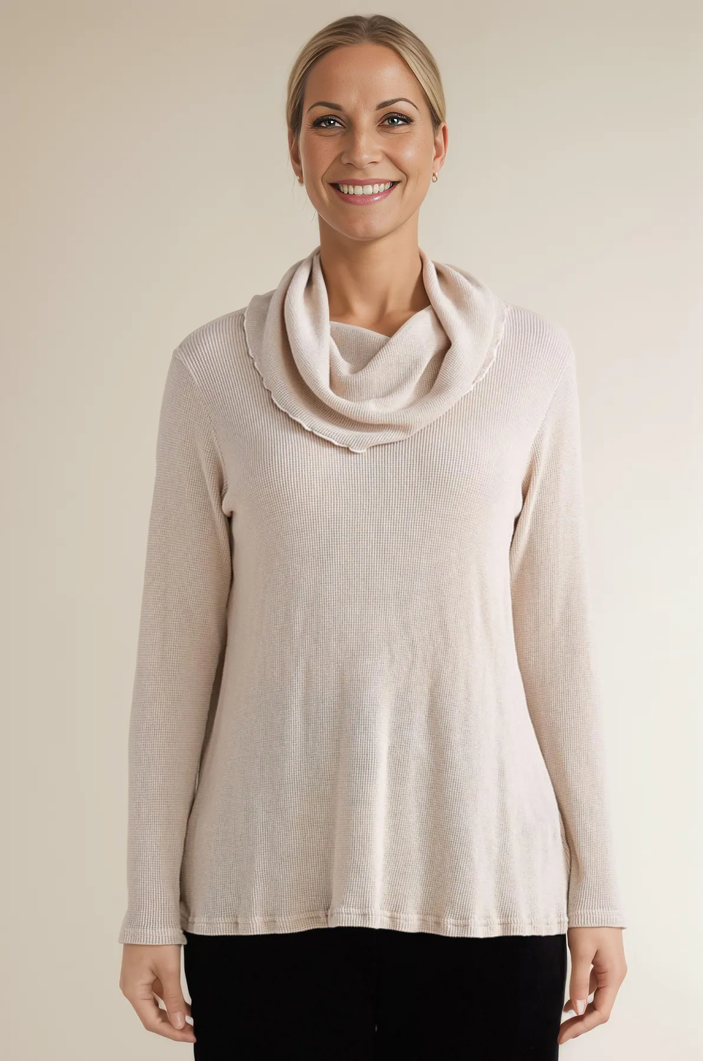 Cut Loose Fall Tencel Cotton Thermal Cowl Pullover Fall 2024- Special Order