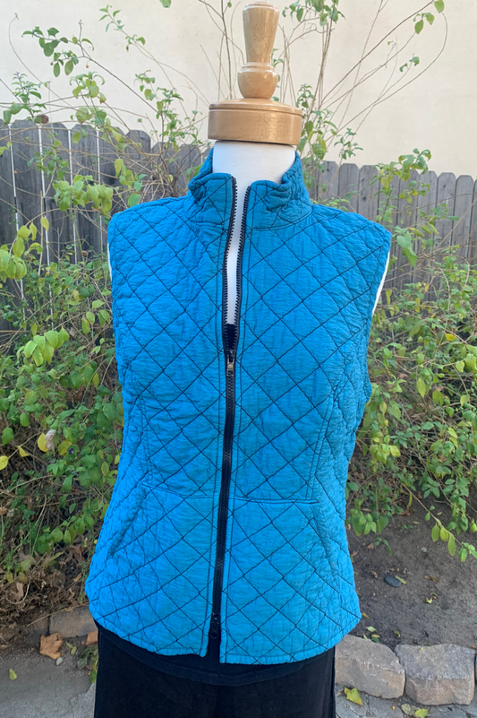 Cut Loose Quilted Parachute Zip Front Vest-Undersea