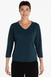 Cut Loose Texture Char Knit V-Neck Hi-Low Top Fall 2023- Special Order