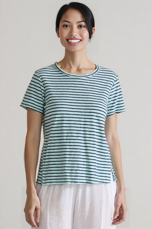Cut Loose Navy Stripe Crop Top Summer 2025- Special Order